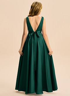 Azazie Gabby Junior Klä av A-Line i Stretch Satin Plisserad image6