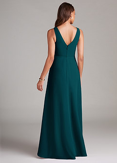 Azazie Nelly Bridesmaid Dresses Pine A-Line Pleated Chiffon Dress image5