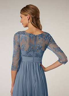 Azazie Tutu Abiti per la Madre della Sposa Abito A-Line in Chiffon in Pizzo con Scollo a Barca Crepuscolo image6