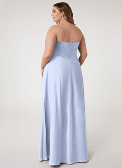 Azazie Arabella Allure Bridesmaid Dresses Ice A-Line Sweetheart Neckline Chiffon Convertible Dress image17