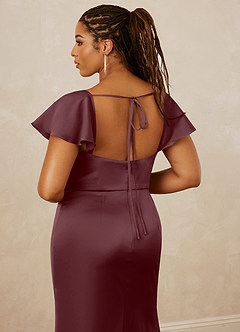 Christian Siriano Bridal for Azazie 1005 Brautjungfernkleider Etui Herzausschnitt Stretch-Satin Kleid Sangria image16