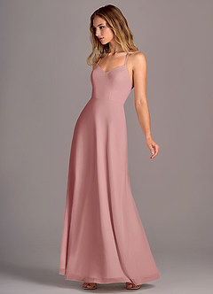 Azazie Mei Bridesmaid Dresses Dusty Rose A-Line Chiffon Dress image4