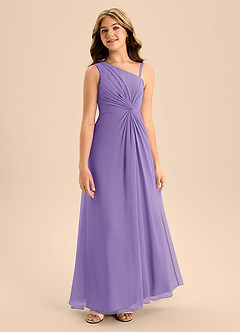Azazie Brooke Junior Tahiti A-Line Side Slit Chiffon Dress image5