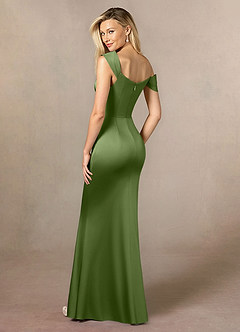 Azazie Laramie vestidos de madre de la novia Vestido de Enebro de Satén Elástico de Sirena con Plisado image3