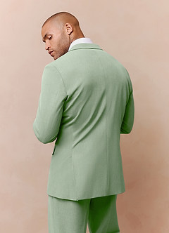 front James Dusty Sage Structured Stretch Suit Jacket