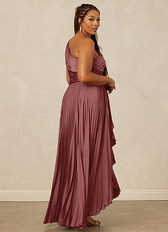 Christian Siriano Bridal for Azazie 1008 Bridesmaid Dresses Amethyst A-Line One Shoulder Stretch Satin Dress image13