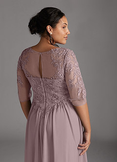Azazie Harriet Mother of the Bride Dresses Dusk A-Line Scoop lace Mesh Dress image8