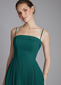 Azazie Mariana Bridesmaid Dresses Peacock A-Line Strapless Chiffon Dress image4