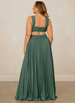 Christian Siriano Bridal for Azazie 1009 Bridesmaid Dresses Sea Moss A-Line Pleated Chiffon Dress image15