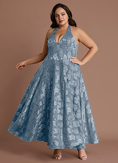 Isabeau Dusty Blue Midi Dress image10