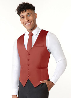 front Modern Matte Satin Vest
