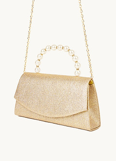 front Glitter And Pearls Handbag