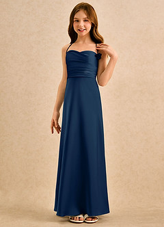 Azazie Kandi Girls Formal Final Sale Dusty Rose A-Line Sweetheart Neckline Stretch Satin Dress image5