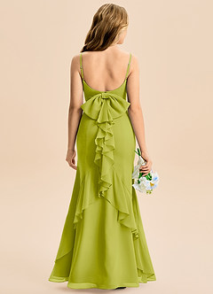 Azazie Lioren Junior Lemongrass Mermaid Bow Chiffon Dress image5