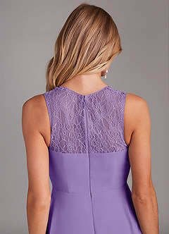 Azazie Vina Bridesmaid Dresses Tahiti A-Line Lace Chiffon Dress image7