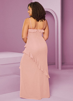 Barbie ♥ Azazie Bridesmaid Dresses Rosette Sheath Chiffon Dress image10