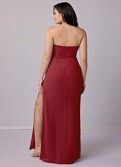 Barbie ♥ Azazie Bridesmaid Dresses Pomegranate Sheath Strapless Chiffon Convertible Dress image9