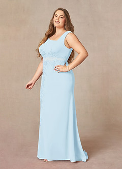Azazie Juliane Mother of the Bride Dresses Sky Blue Mermaid Sequins Lace Dress image8