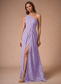 Hermosa Lilac One Shoulder Maxi Dress image3