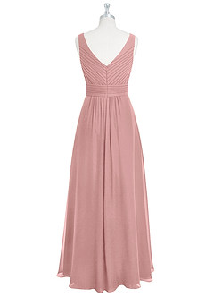 Azazie Pierrette Bridesmaid Dresses Dusty Rose A-Line Pleated Chiffon Dress image8