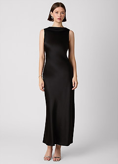 Vestido Negro Largo Alexisrose image2