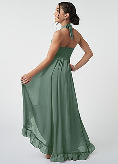 Azazie Hermione Junior Eucalyptus A-Line Chiffon Dress image5