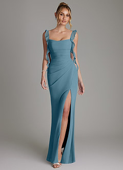 Azazie Jessamine Bridesmaid Dresses Bermuda Mermaid Corset Chiffon Dress image1