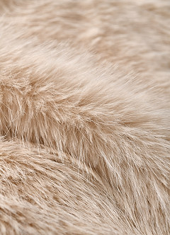 front Faux Fur Cropped Coat