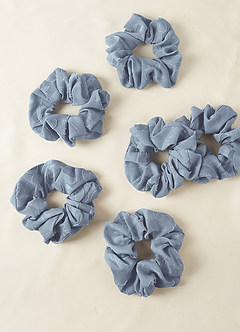front Matching Color Bridesmaid Floral Burnout Over Size Scrunchie Set