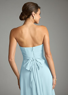 Azazie Tamira Robes de demoiselle d'honneur Robe Trapèze Convertible en Mousseline de soie Plissé Bleu Nuage image5