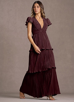 Talira Maxi Klänning Rödbrunt image5