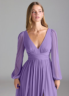 Azazie Norah Bridesmaid Dresses Tahiti A-Line Mesh Dress image7