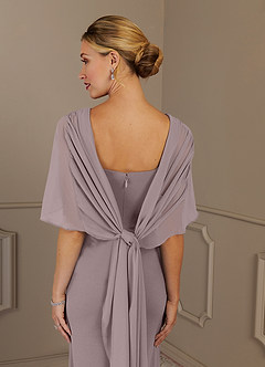 Azazie Dion Mother of the Bride Dresses Vintage Mauve Sheath Scoop Stretch Crepe Dress image7