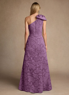 Azazie Easton Mother of the Bride Dresses Wisteria Ball-Gown One Shoulder Floral Burnout Dress image2