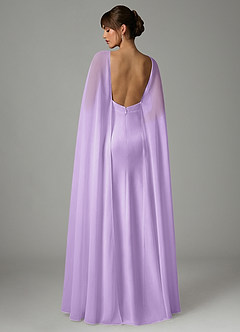 Azazie Stefania Robes de demoiselle d'honneur Robe Trapèze en Satin extensible Lilas image4