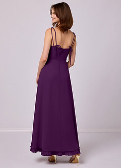 Barbie ♥ Azazie Bridesmaid Dresses Grape A-Line Pleated Chiffon Dress image2