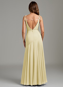 Azazie Dawn Bridesmaid Dresses Lemon Sorbet Mermaid Pleated Chiffon Dress image5