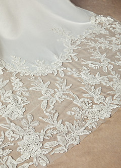 Azazie Kimberlee Wedding Dresses Diamond White Ball-Gown Sweetheart Neckline Lace Dress image4