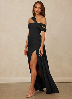 Christian Siriano Bridal for Azazie 1014 Bridesmaid Dresses Draped One-Shoulder Chiffon A-line Dress image8