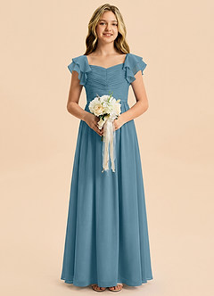 Azazie Anaya Junior Bermuda A-Line Sweetheart Neckline Chiffon Dress image1