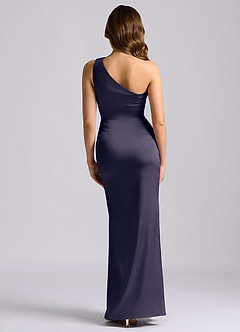 Azazie Akilah Brudtärnklänningar Klä av Sjöjungfru i Stretch Satin Ena axeln Stormig image2