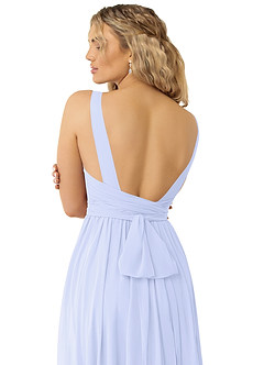Azazie Kora Brautjungfernkleider A-Linie Plissee Chiffon Kleid Lavendel image3