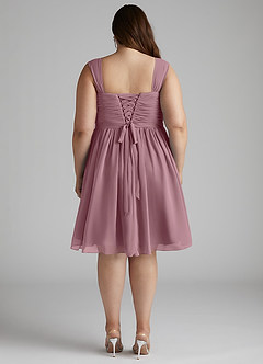 Azazie Angie Bridesmaid Dresses Vintage Mauve A-Line Corset Chiffon Dress image14
