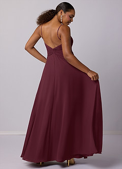Barbie ♥ Azazie Bridesmaid Dresses Cabernet A-Line Chiffon Dress image6