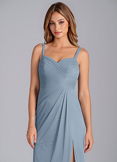 Azazie Micky Final Sale Eucalyptus A-Line Sweetheart Neckline Mesh Dress image7