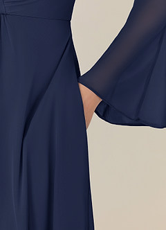 Azazie Teraso 신부의 어머니 드레스 A라인 망사 무릎 길이 드레스 image15