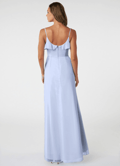 Azazie Natalia Bridesmaid Dresses Ice A-Line Chiffon Dress image2