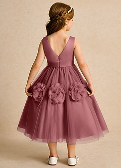 Azazie Vola Flower Girl Dresses Amethyst Ball-Gown Sleeveless Tulle Dress image2