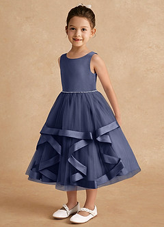 Azazie Posy Flower Girl Dresses Stormy A-Line Beaded Tulle Dress image3
