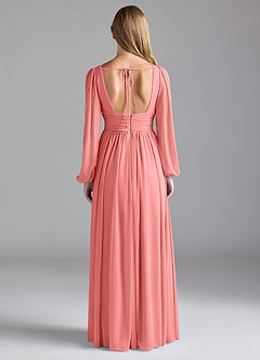 Azazie Norah Robes de demoiselle d'honneur Robe Trapèze en Maille Corail image6